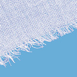 Canvas texture with fringe. White blue color