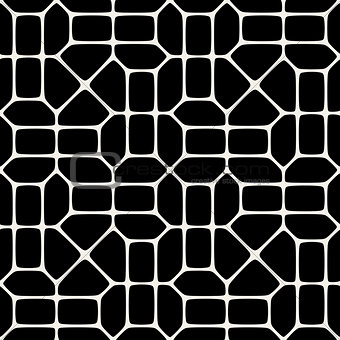 Vector Seamless Black And White Pavement Pattern