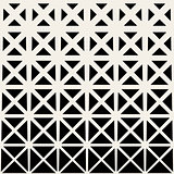 Vector Seamless Black And White Triangle Grid Halftone Pattern