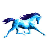 Blue Running Horse