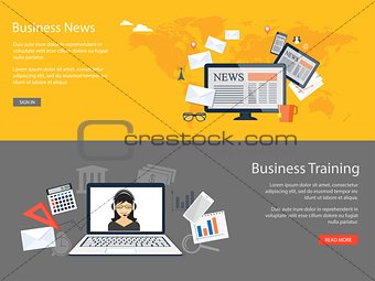 design for website of business news, training