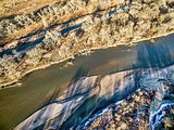 aerial view of South Platte River