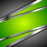 Abstract green background with metallic design