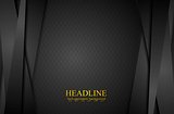 Corporate black abstract background with stripes