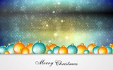 Bright greeting background with Christmas balls