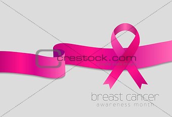 Breast cancer awareness month. Pink ribbon design