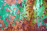 Abstract old rusty painted cracked metal background