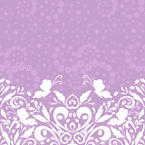 Seamless Floral Pattern with Butterflies