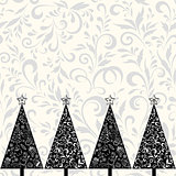 Seamless pattern with Christmas trees