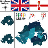 Map of Northern Ireland with Subdivisions