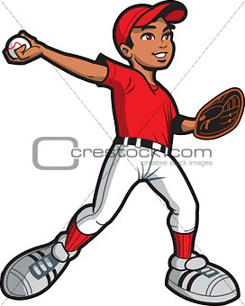 Ethnic Baseball Pitcher