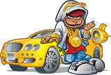 Pimp Gangsta With Car