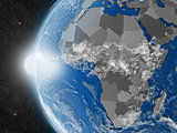 African continent from space