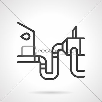 Vehicle inspection simple line vector icon