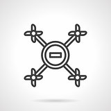 Simple line drone vector icon