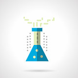 Chemistry flask flat color vector icon