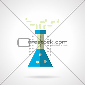 Chemistry flask flat color vector icon