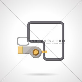 Whistle flat color vector icon