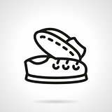 Simple line pair of sneakers vector icon