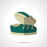 Flat color vector icons for footwear
