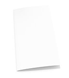 Empty closed paper brochure on white background