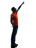 man standing Pointing silhouette isolated