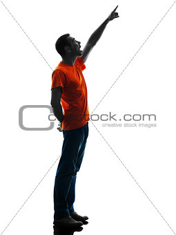 man standing Pointing silhouette isolated