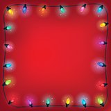 Christmas lights theme frame 1