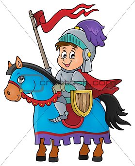 Knight on horse theme image 1