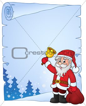 Santa Claus with bell theme parchment 4