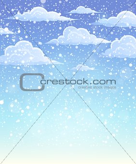 Winter sky theme background 1