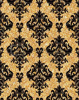 floral golden wallpaper