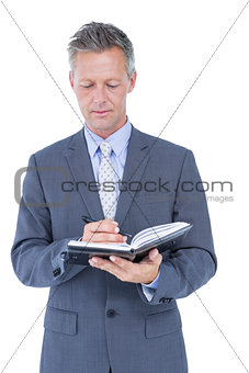 image of businessman with diary