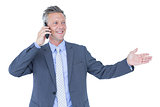 A successful businessman on phone