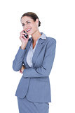 Businesswoman calling with her smartphone
