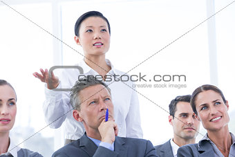 business team during a meeting