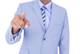 Handsome businessman gesturing with hands