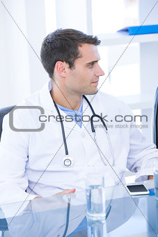 doctor focused on the meeting