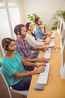 Call centre colleagues at work