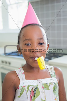 Happy girl celebrating a birthday