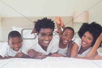 Happy family having fun together