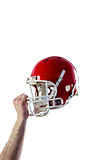 A helmet of an american football player