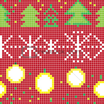 pixel christmas pattern