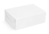 Blank white cardboard box