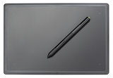 Top view of modern graphic tablet
