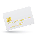 Bank card on a white background
