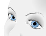 Blue girls eyes
