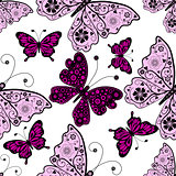 Seamless pattern with butterflies