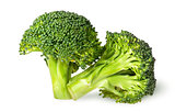 Closeup of two juicy broccoli
