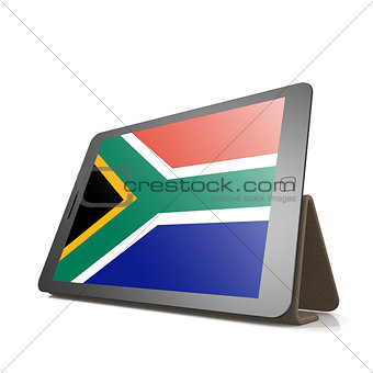 Tablet with South Africa flag
